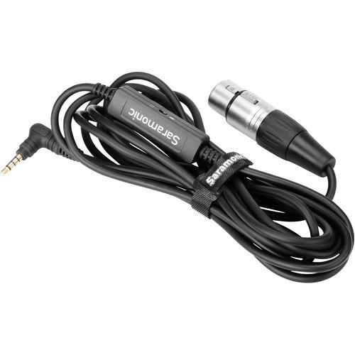 Saramonic SR-XLR35 XLR Female to 3.5mm TRRS Microphone Adapter Cable for DSLR Cameras and Smartphones (10')