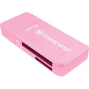 Transcend RDF5 USB 3.0 SDHC / SDXC / microSDHC/SDXC Memory Card Reader (Pink)