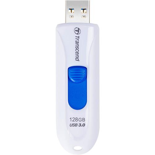 Transcend 128GB JetFlash 790 USB 3.0 Flash Drive (White)