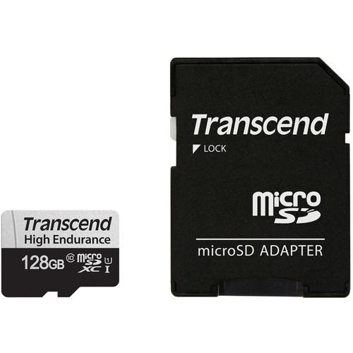 Transcend 128GB High Endurance 350V UHS-I microSDXC Memory Card