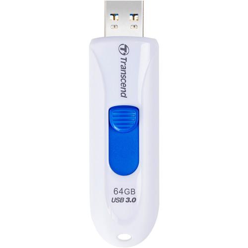 Transcend 64GB JetFlash 790 USB 3.0 Flash Drive (White)