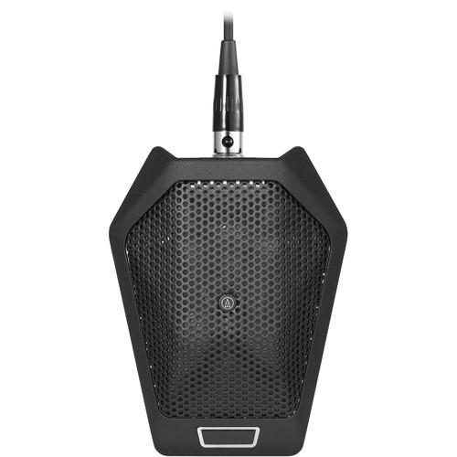 Audio-Technica U891RCb Cardioid Condenser Boundary Mic with Local or Remote Switching - RGB Led & Integral Power Module
