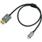 ZILR 4Kp60 Hyper-Thin High-Speed HDMI to Micro-HDMI Secure Cable (17.7")