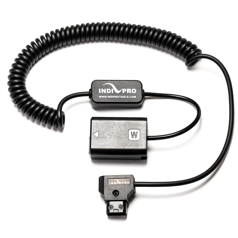 Refurbished Coiled D-Tap to Sony NP-FW50 Type Dummy Battery (24-36", Regulated) a7, a7s, & a7rii Indipro 