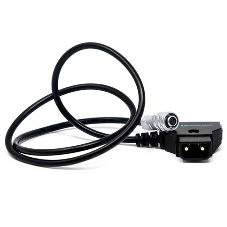ondor Blue D-Tap to BMPCC 4K 6K Power Cable for Blackmagic Pocket Cinema Camera 4K P-Tap 20" - Black