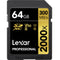 Lexar 64GB Professional 2000x UHS-II SDXC Memory Card