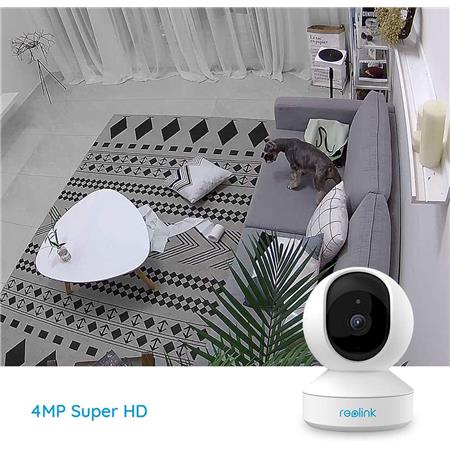 Reolink E1 Pro 4MP Super HD Indoor Wireless Home Security Wi-Fi Camera with 2-Way Audio, Pan and Tilt