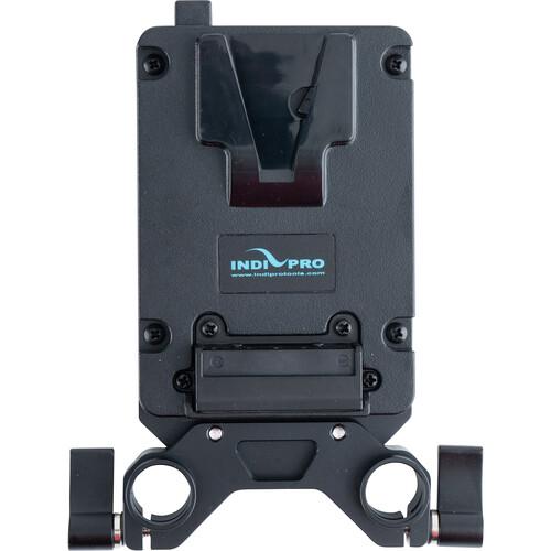Ultra Mini V-Mount Adapter Plate w/ 15mm Rod Clamp Indipro 