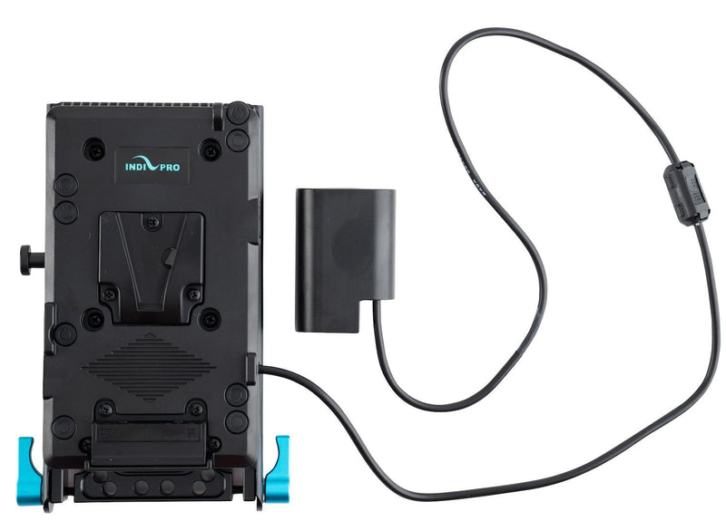 V-Mount Battery Adapter Plate with Pansonic DMW-BLF19 Type Dummy Battery (24") GH3, GH4, GH5, G5S, & G9 Indipro 